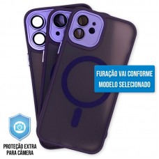 Capa iPhone 15 - Clear Case Fosca Magsafe Dark Purple